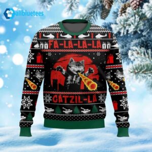 Fa La La La Catzil-la Ugly Christmas Sweater