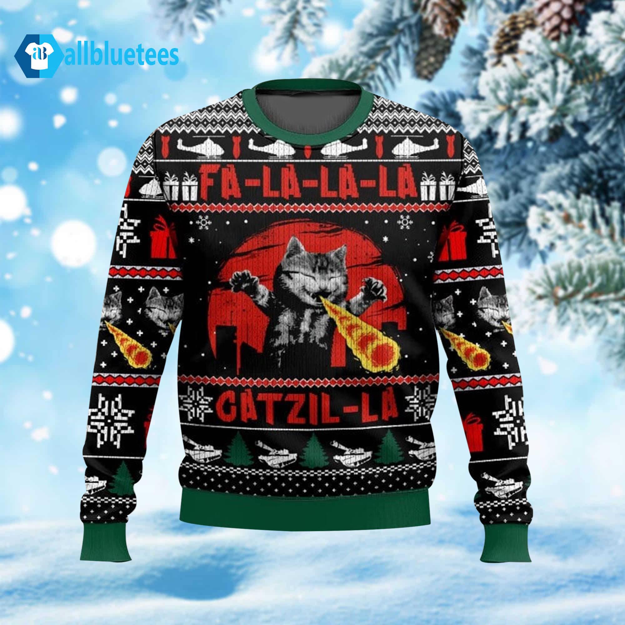 Fa La La La Catzil-la Ugly Christmas Sweater Fa La La La Catzil-la Ugly Christmas Sweater