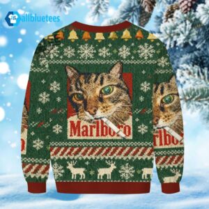 Marlboro Cat Smoking Ugly Christmas Sweater