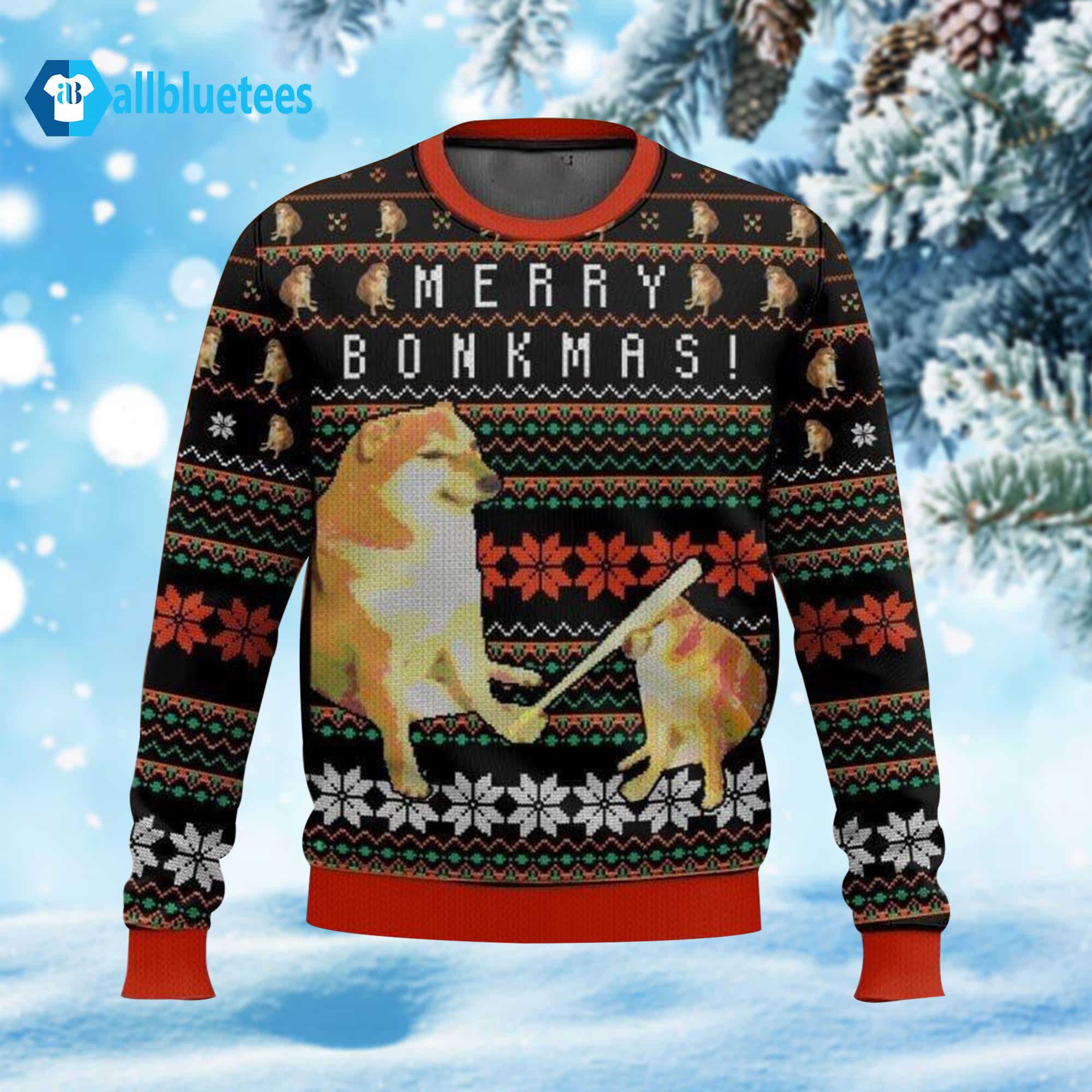 Merry Bonkmas Ugly Christmas Sweater Merry Bonkmas Ugly Christmas Sweater