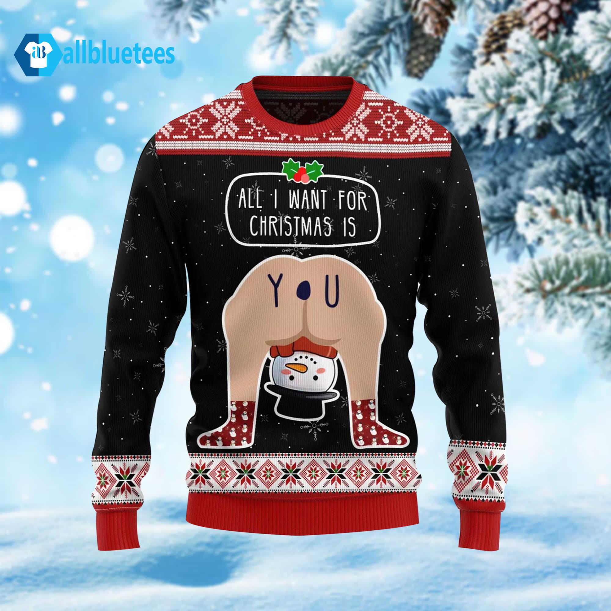 Funny All I Want For Christmas Is You Ugly Christmas Sweater Funny All I Want For Christmas Is You Ugly Christmas Sweater