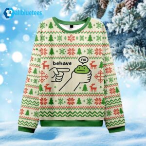 Behave Frog Ugly Christmas Sweater