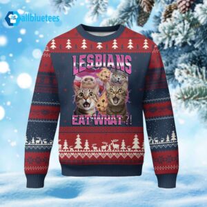 Cats Lesbians Eat What Ugly Christmas Sweater