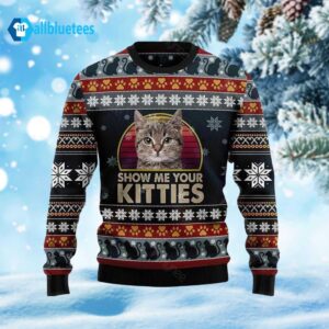 Show Me Your Kitties Ugly Christmas Sweater