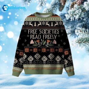 Free Societies Read Freely Ugly Christmas Sweater