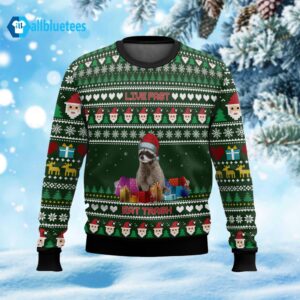 Live Fast Eat Trash Ugly Christmas Sweater