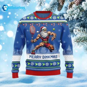 Santa Pickleball Merry Dinkmas Ugly Sweater