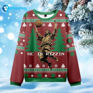 He Is Rizzin Ugly Christmas Sweater