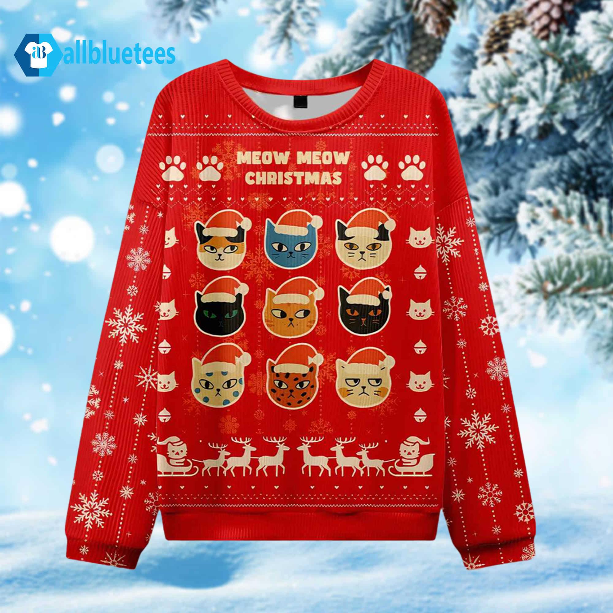 Meow Meow Christmas Ugly Sweater Meow Meow Christmas Ugly Sweater