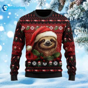 Santa Sloth Ugly Christmas Sweater