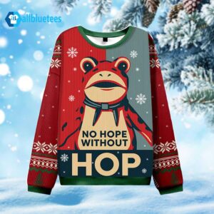 Portland Frog No Hope Without Hop Ugly Christmas Sweater
