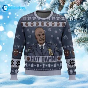 Captain Raymond Holt Hot Damn Ugly Christmas Sweater