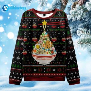 Ramen Christmas Tree Slurp Smile Repeat Ugly Christmas Sweater