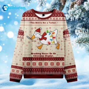 This Bird Is Not A Turkey Ugly Christmas Sweater