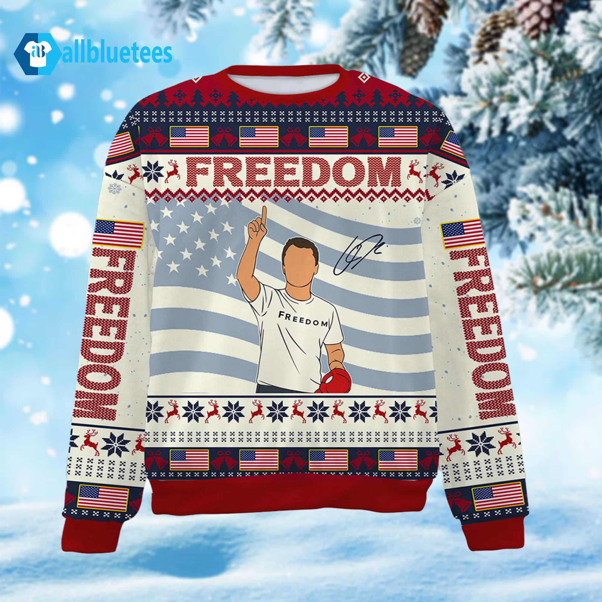 Charlie Kirk Freedom Ugly Christmas Sweater Charlie Kirk Freedom Ugly Christmas Sweater