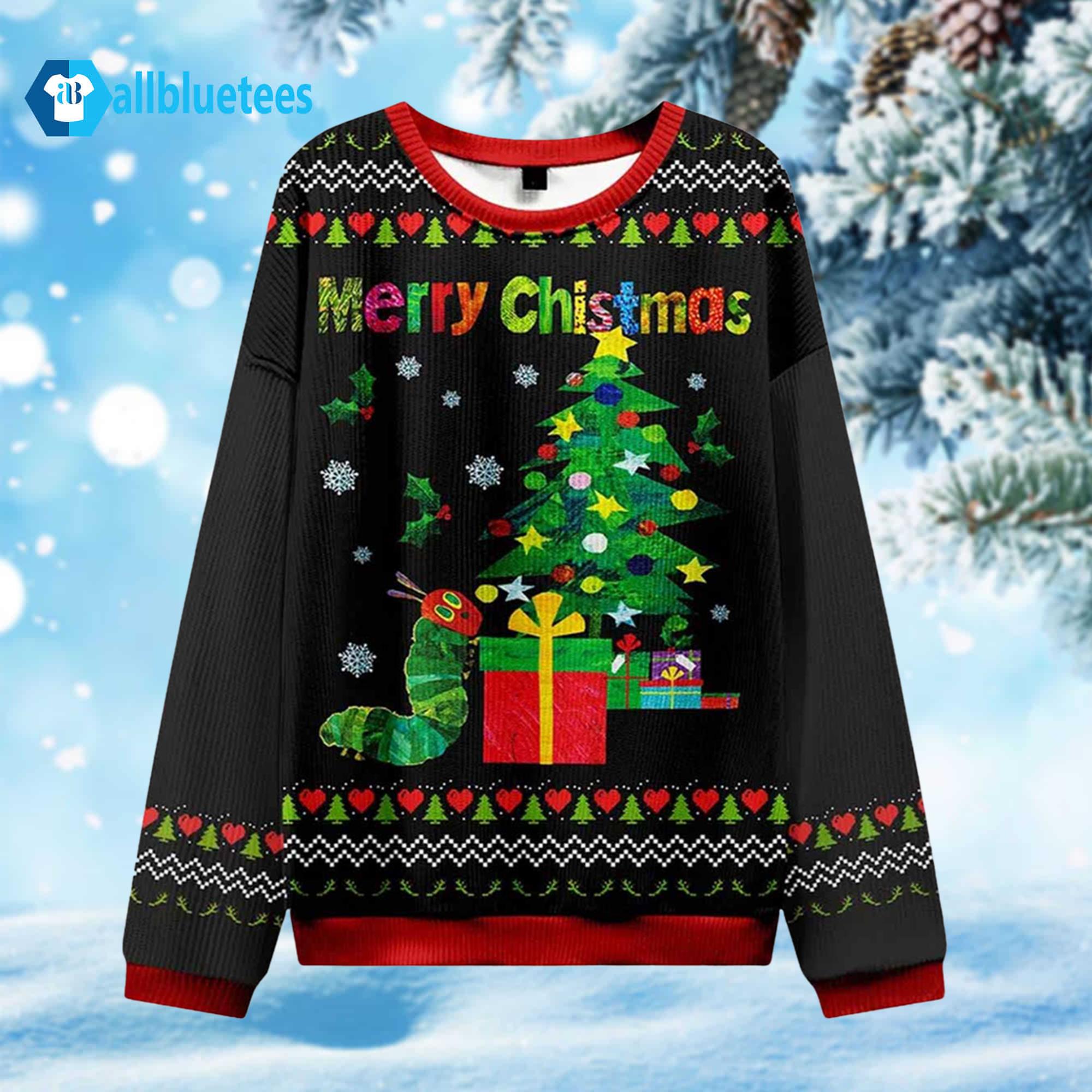 Caterpillar Ugly Christmas Sweater Caterpillar Ugly Christmas Sweater