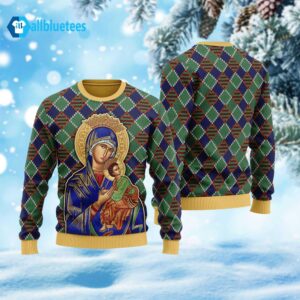 Our Lady Of Perpetual Help Ugly Christmas Sweater