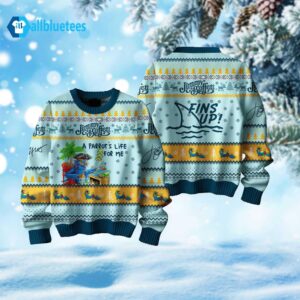 Jimmy Buffett Fins Up Ugly Christmas Sweater