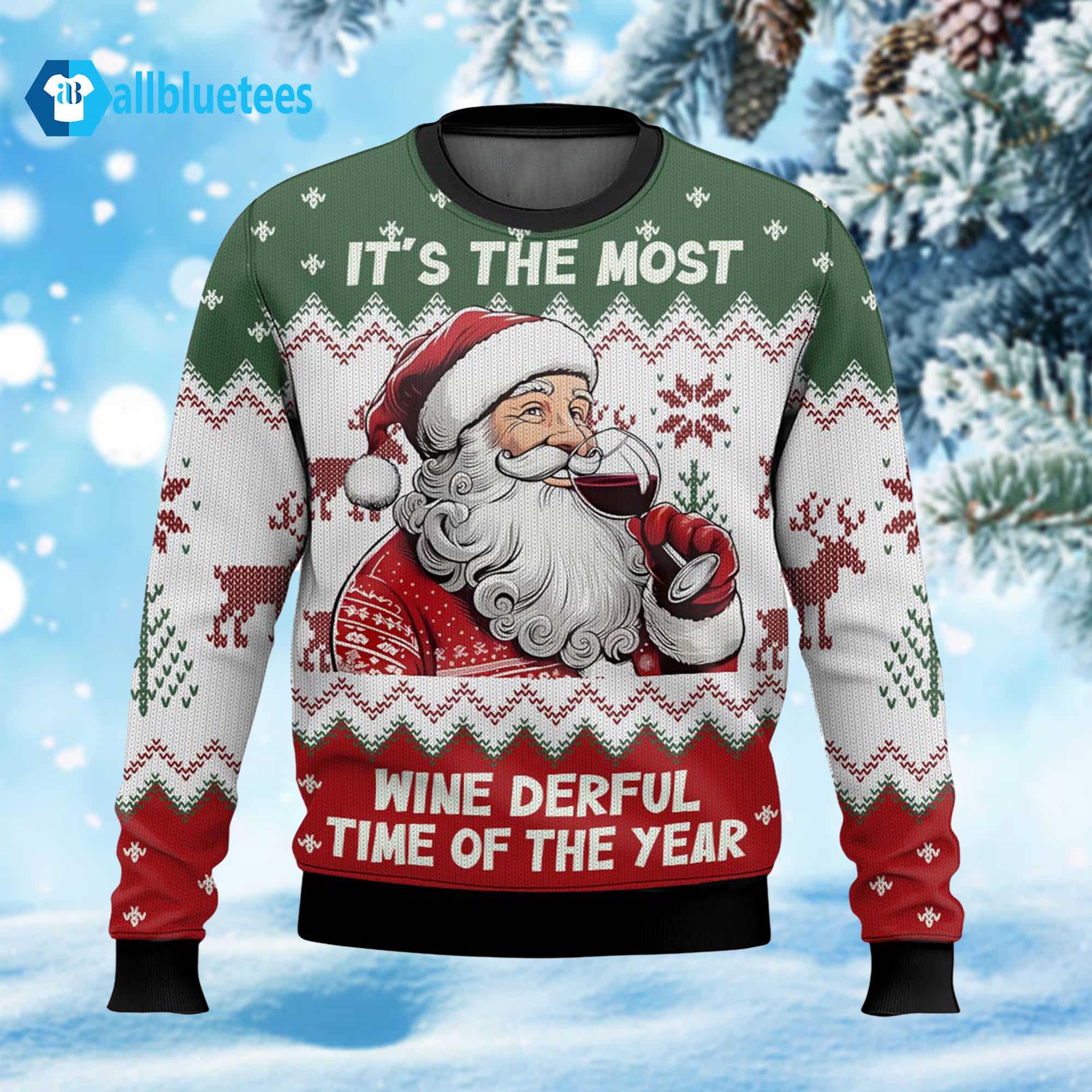 It’s The Most Wine Derful Time Of The Year Ugly Christmas Sweater It’s The Most Wine Derful Time Of The Year Ugly Christmas Sweater