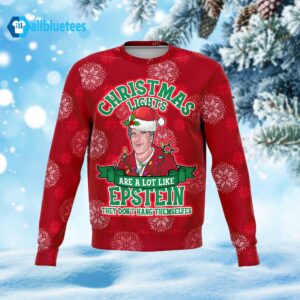 Christmas Lights Are A Lot Like Epstein Ugly Christmas Sweater