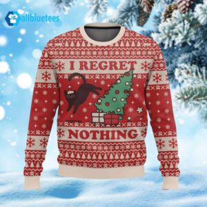 Cat I Regret Nothing Ugly Christmas Sweater