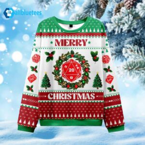 D20 Merry Christmas Ugly Sweater