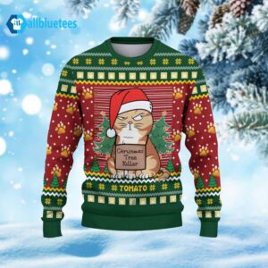 Cat Christmas Tree Killer Ugly Christmas Sweater