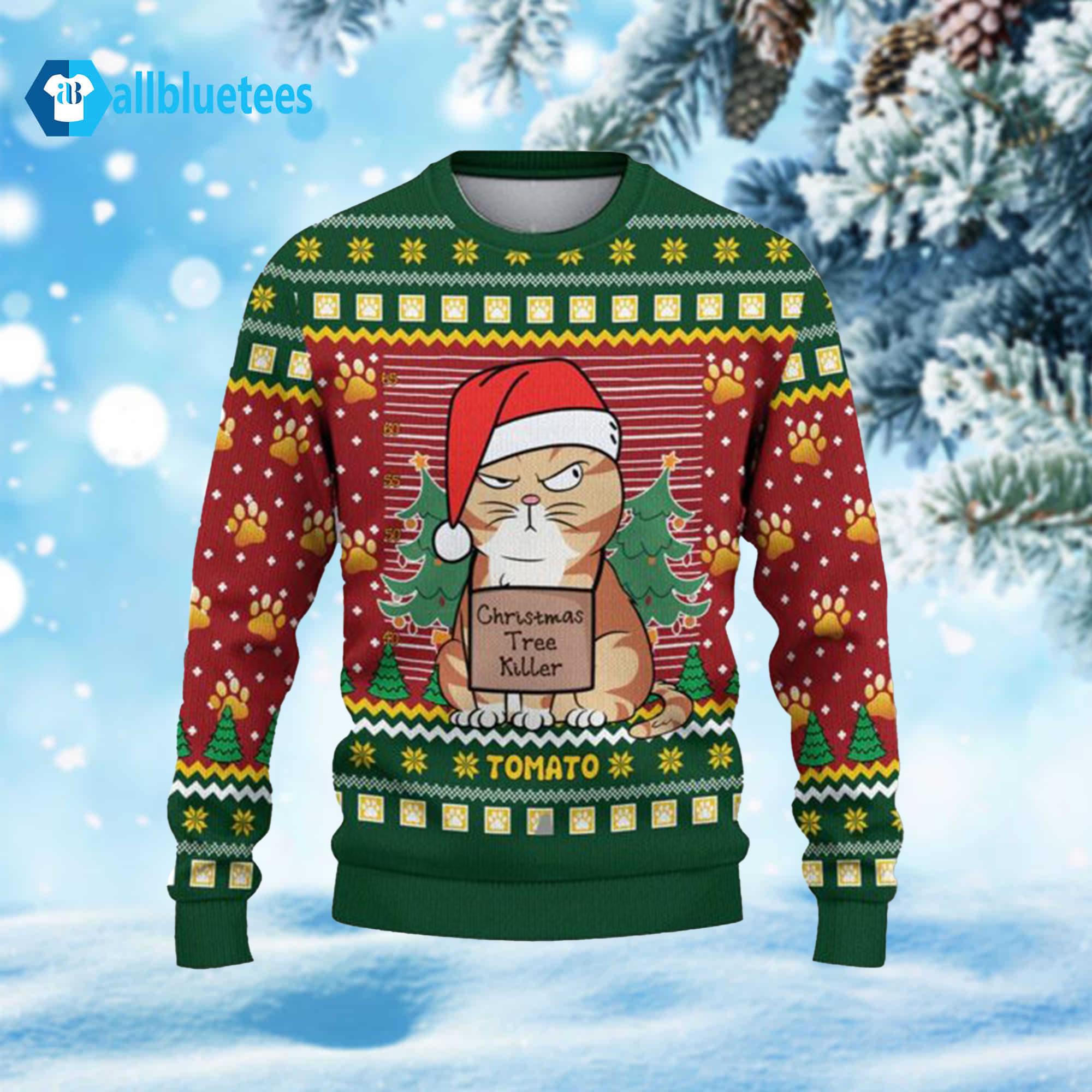 Cat Christmas Tree Killer Ugly Christmas Sweater Cat Christmas Tree Killer Ugly Christmas Sweater