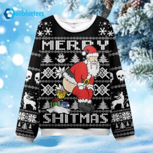 Santa Merry Shitmas Ugly Christmas Sweater