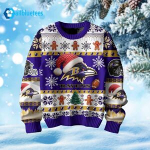 Ravens They Not Like Us Ugly Christmas Sweater