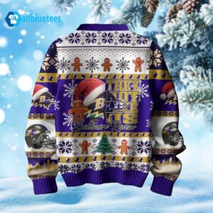 Ravens They Not Like Us Ugly Christmas Sweater back 2023 Allbluetees.jpg