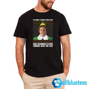 Im Sorry I Ruined Your Lives And Crammed 11 Cookies Into The Vcr Sweater Men T Shirt Allbluetees men t shirt black 1.jpg