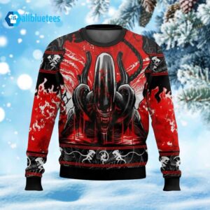 Alien Xenomorph Ugly Christmas Sweater