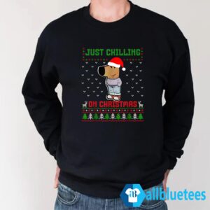 Chill Guy Just Chilling On Christmas Ugly Sweater