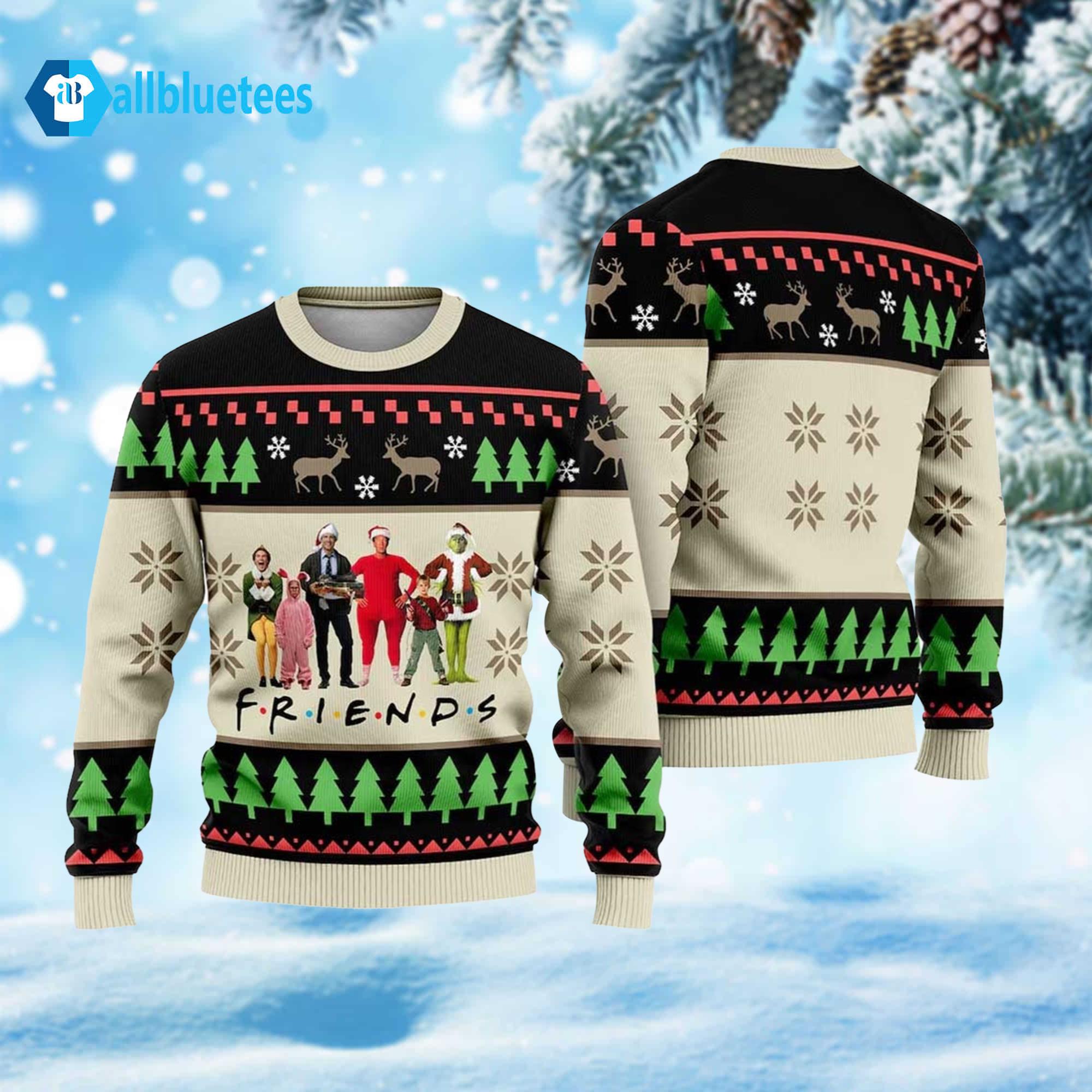 Friends Christmas Movie Funny Ugly Christmas Sweater Friends Christmas Movie Funny Ugly Christmas Sweater