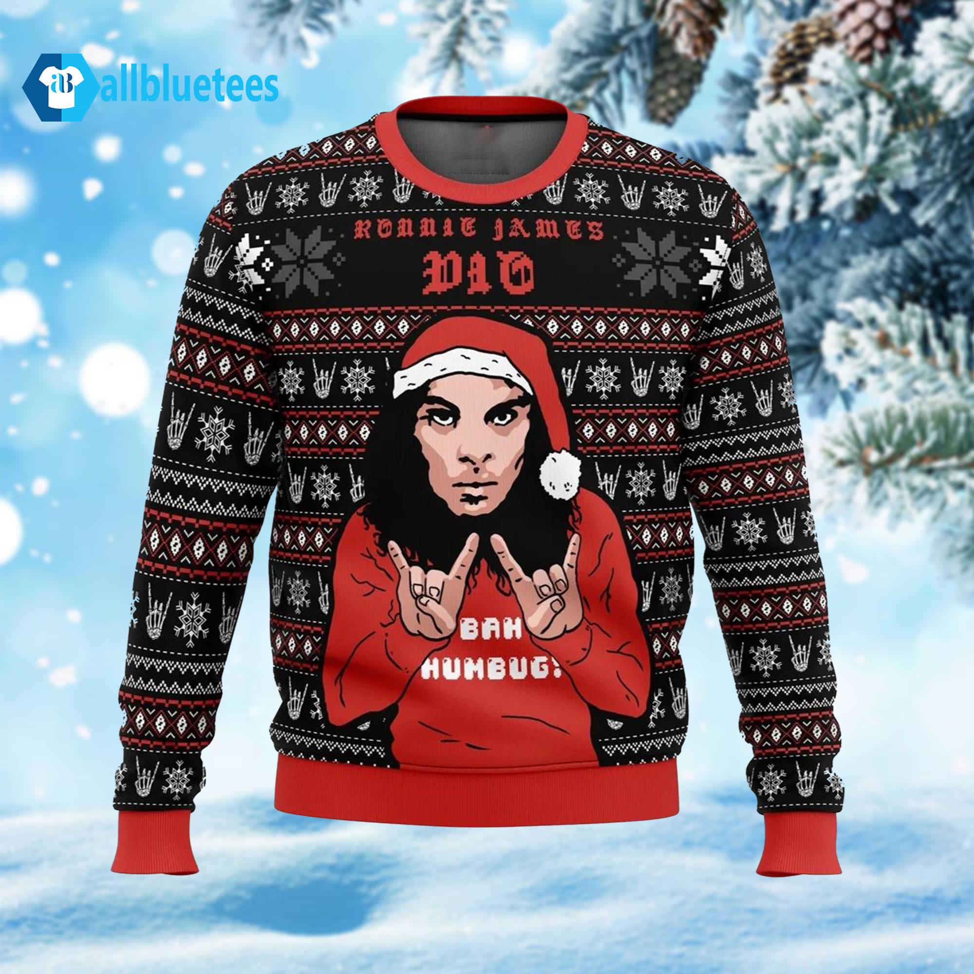 Ronnie James Dio Ugly Christmas Sweater Ronnie James Dio Ugly Christmas Sweater
