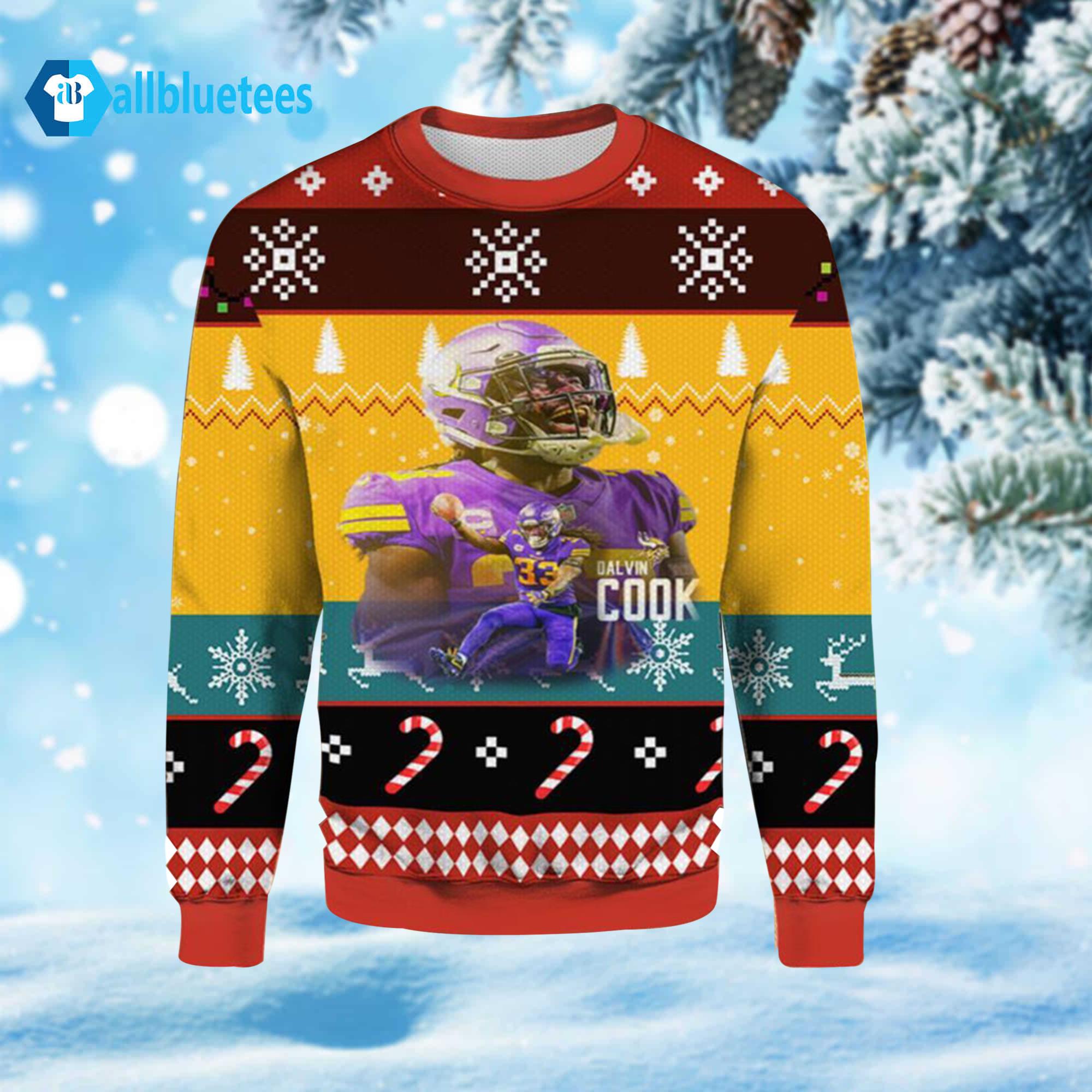 Dalvin Cook Minnesota Ugly Christmas Sweater Dalvin Cook Minnesota Ugly Christmas Sweater