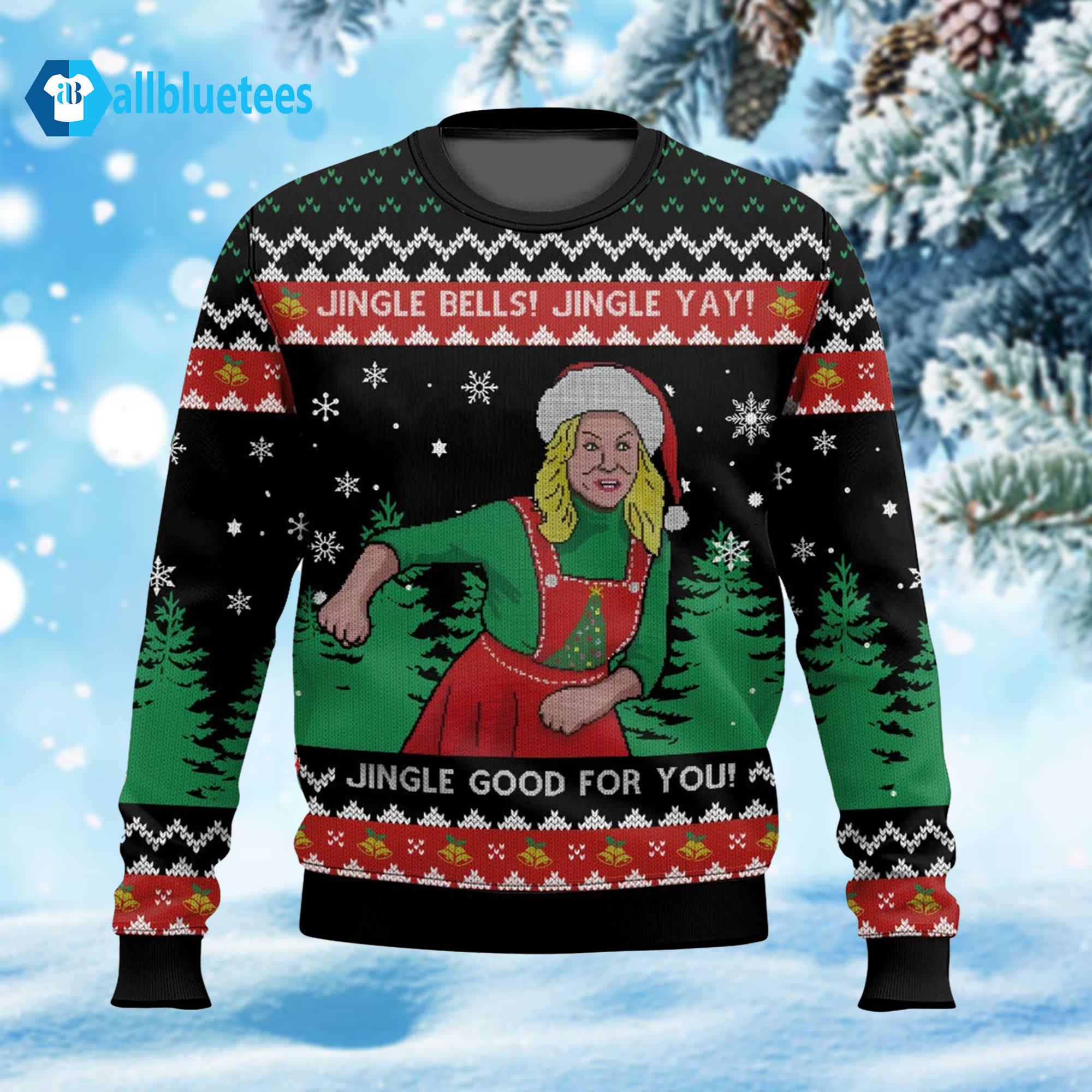 Leslie Knope Jingle Bells Jingle Yay Jingle Good For You Ugly Christmas Sweater Leslie Knope Jingle Bells Jingle Yay Jingle Good For You Ugly Christmas Sweater