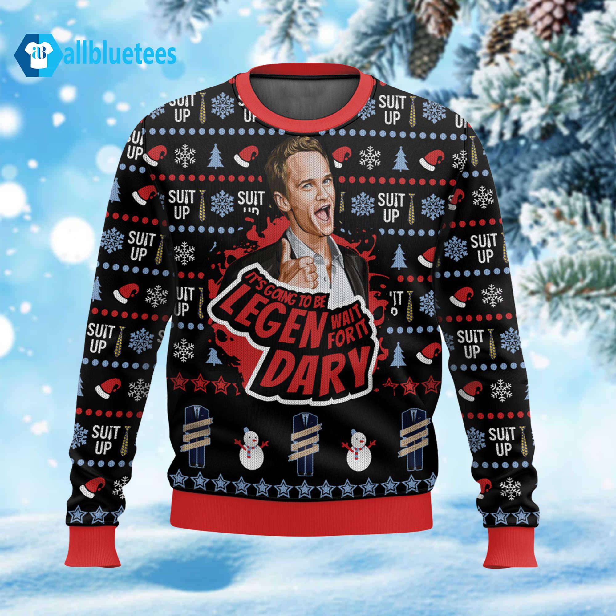 Barney Stinson It’s Going To Be Legen Wait For It Dary Ugly Christmas Sweater Barney Stinson It’s Going To Be Legen Wait For It Dary Ugly Christmas Sweater