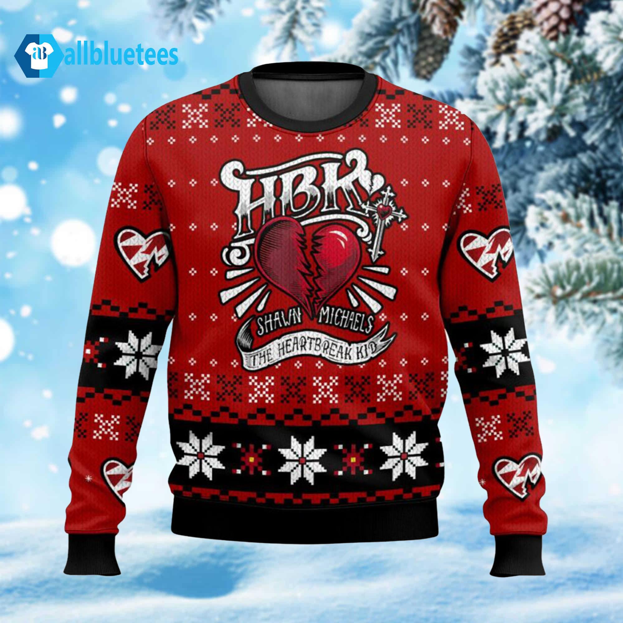 The Heartbreak Kid Shawn Michaels Ugly Christmas Sweater The Heartbreak Kid Shawn Michaels Ugly Christmas Sweater