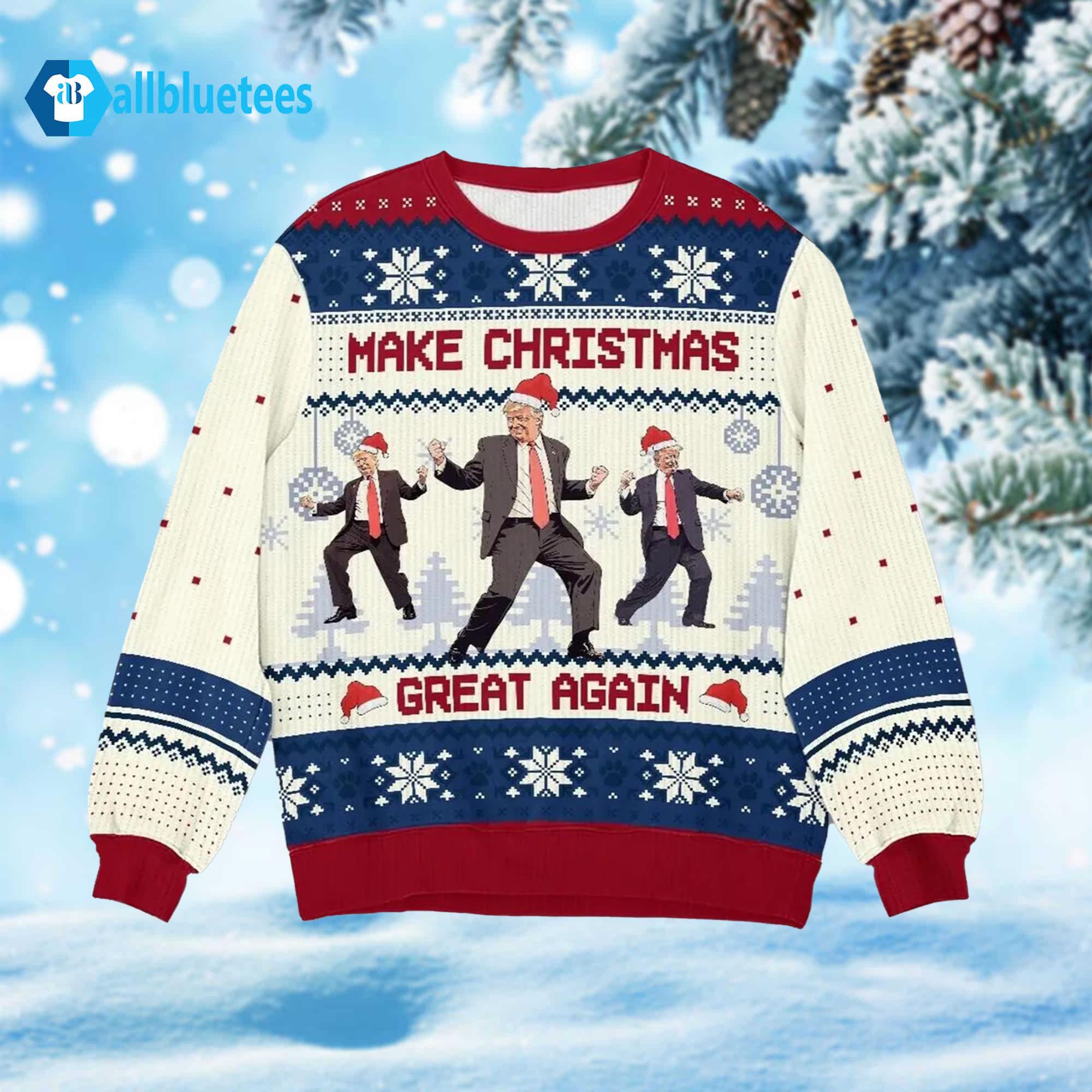Trump Dancing Make Christmas Great Again Ugly Sweater Trump Dancing Make Christmas Great Again Ugly Sweater