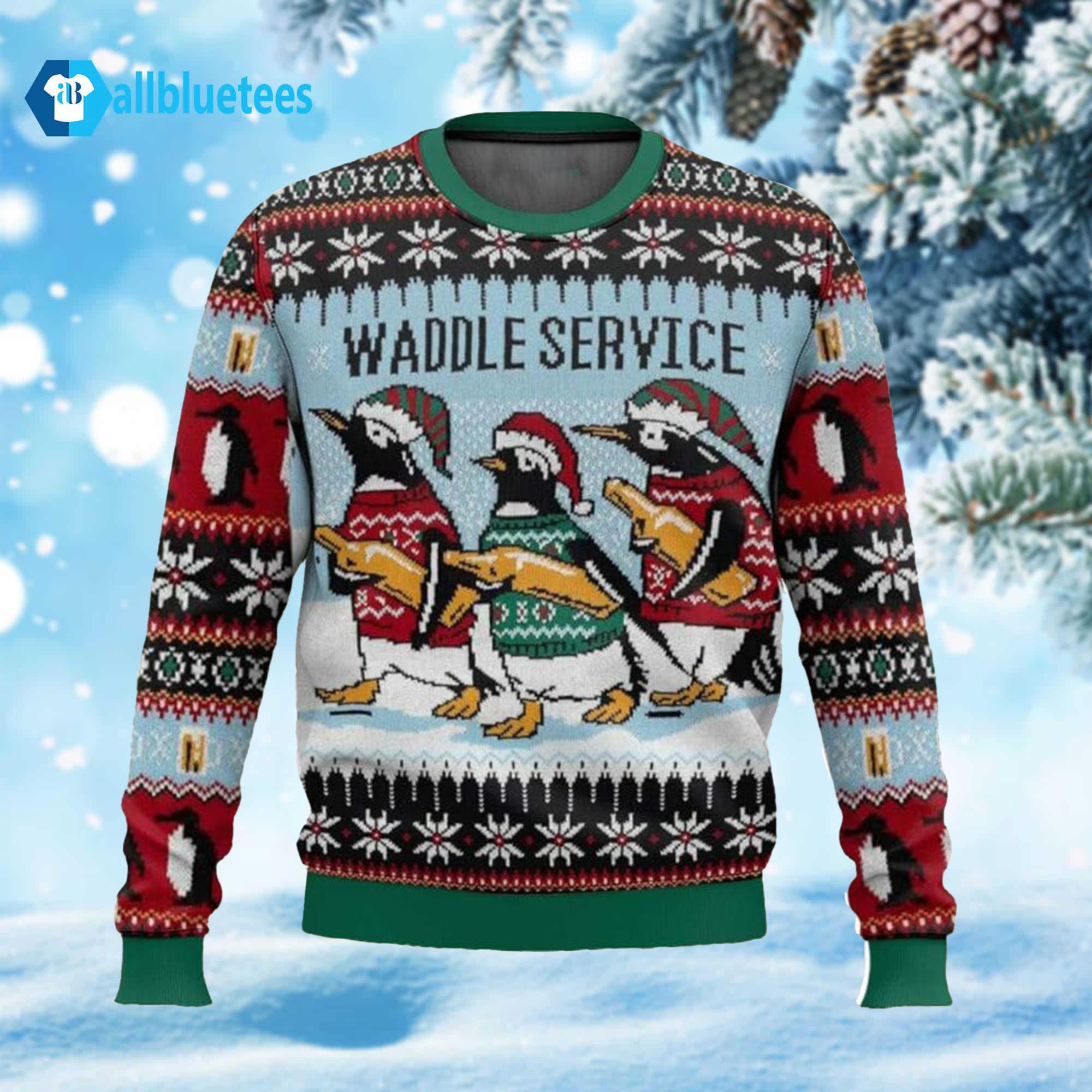 Waddle Service Ugly Christmas Sweater Waddle Service Ugly Christmas Sweater