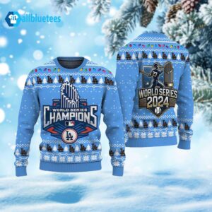 2024 LA Dodgers World Series Champions Ugly Christmas Sweater