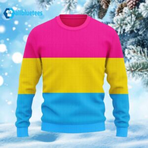 Pansexual Pride Flag Ugly Christmas Sweater