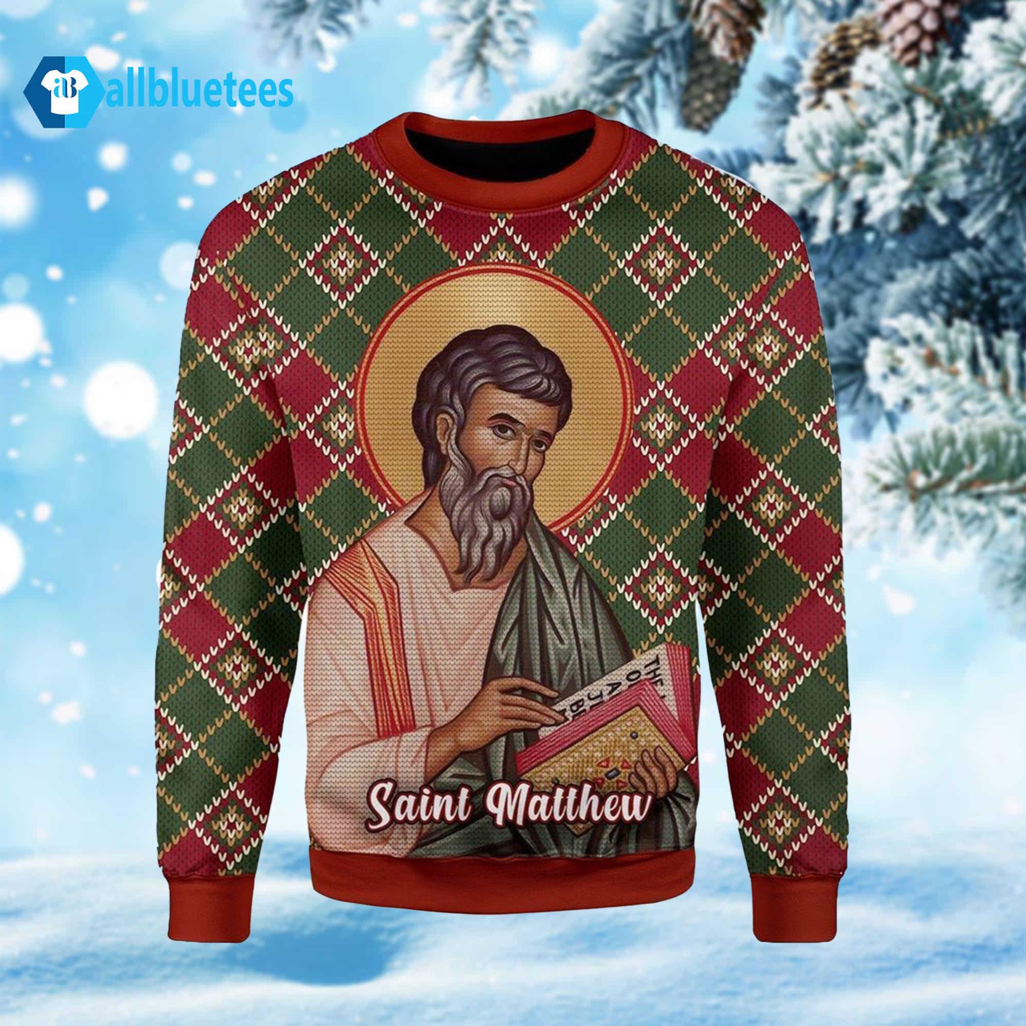 Saint Matthew Ugly Christmas Sweater Saint Matthew Ugly Christmas Sweater