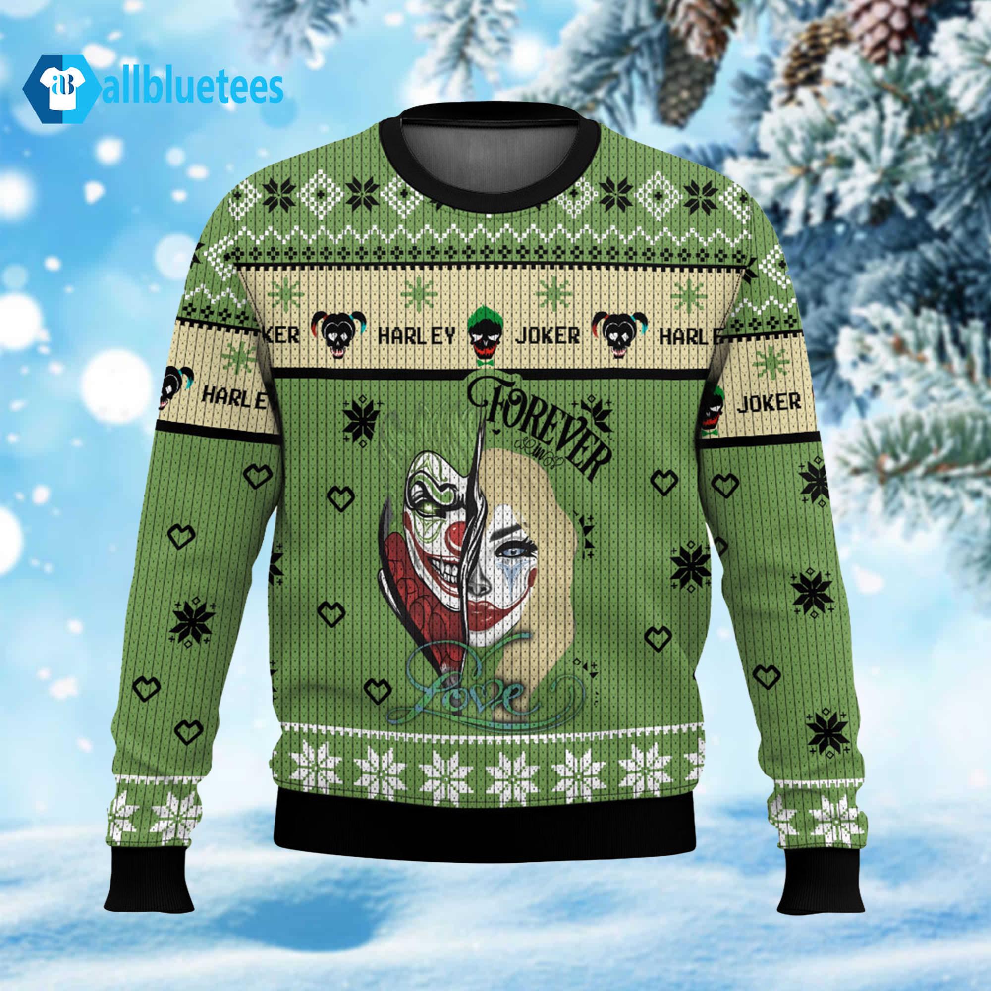 Joker X Harley Quinn Ugly Christmas Sweater Joker X Harley Quinn Ugly Christmas Sweater
