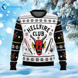 Hellfire Club Stranger Things Ugly Christmas Sweater