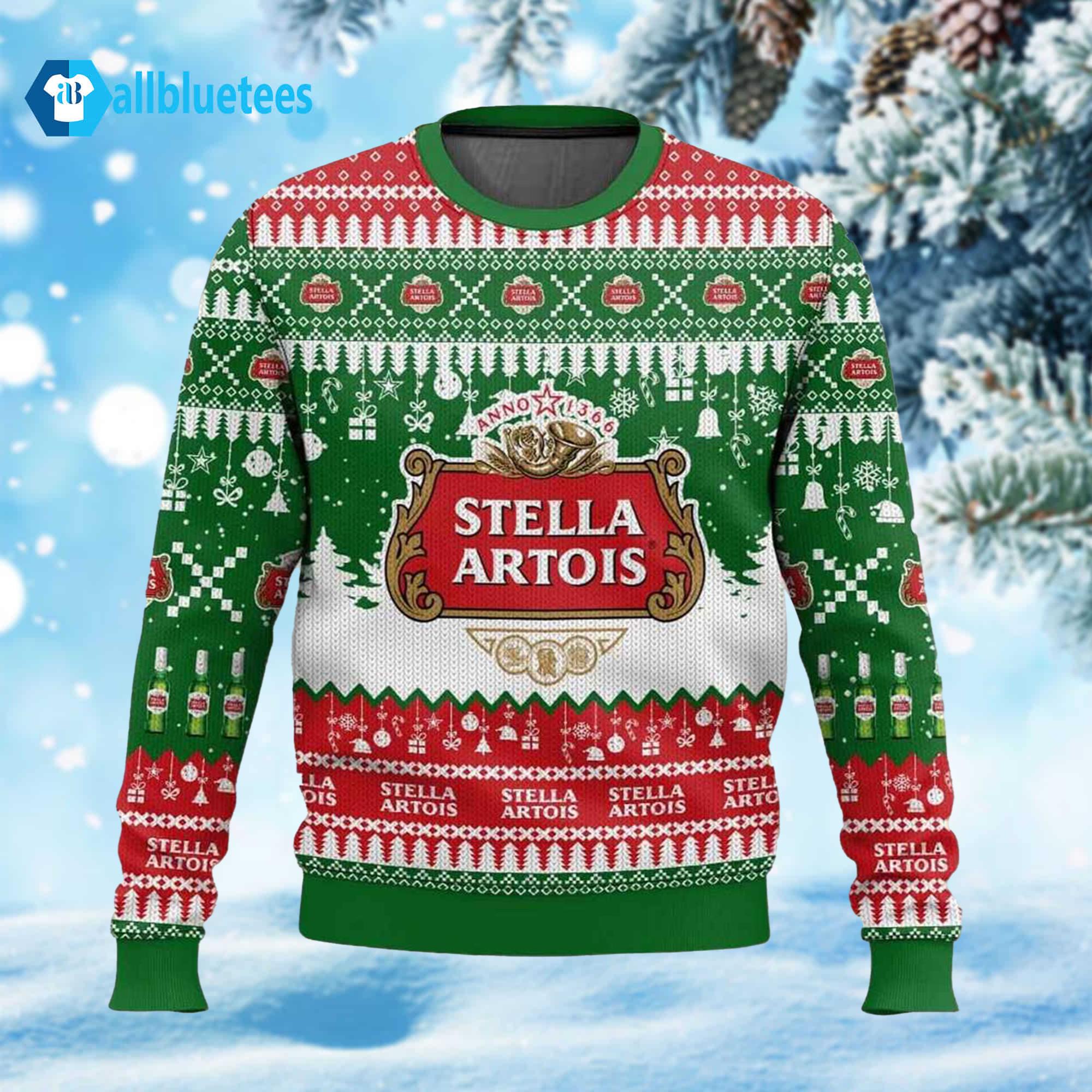 Stella Artois Beer Ugly Christmas Sweater Stella Artois Beer Ugly Christmas Sweater