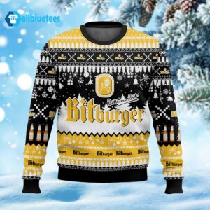 Bitburger German Beer Ugly Christmas Sweater