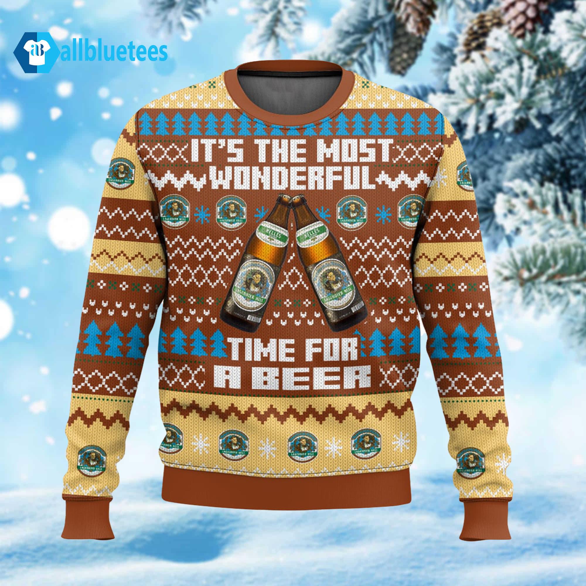 It’s The Most Wonderful Time For A Beer Augustiner Bräu Ugly Christmas Sweater It’s The Most Wonderful Time For A Beer Augustiner Bräu Ugly Christmas Sweater
